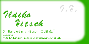 ildiko hitsch business card